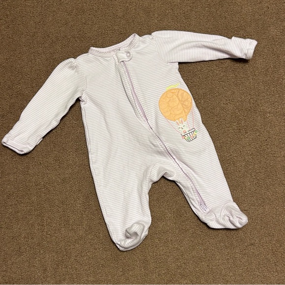 Carter's Other - Lavender&White Striped Sleeper/Footie/Pajamas w Bunny